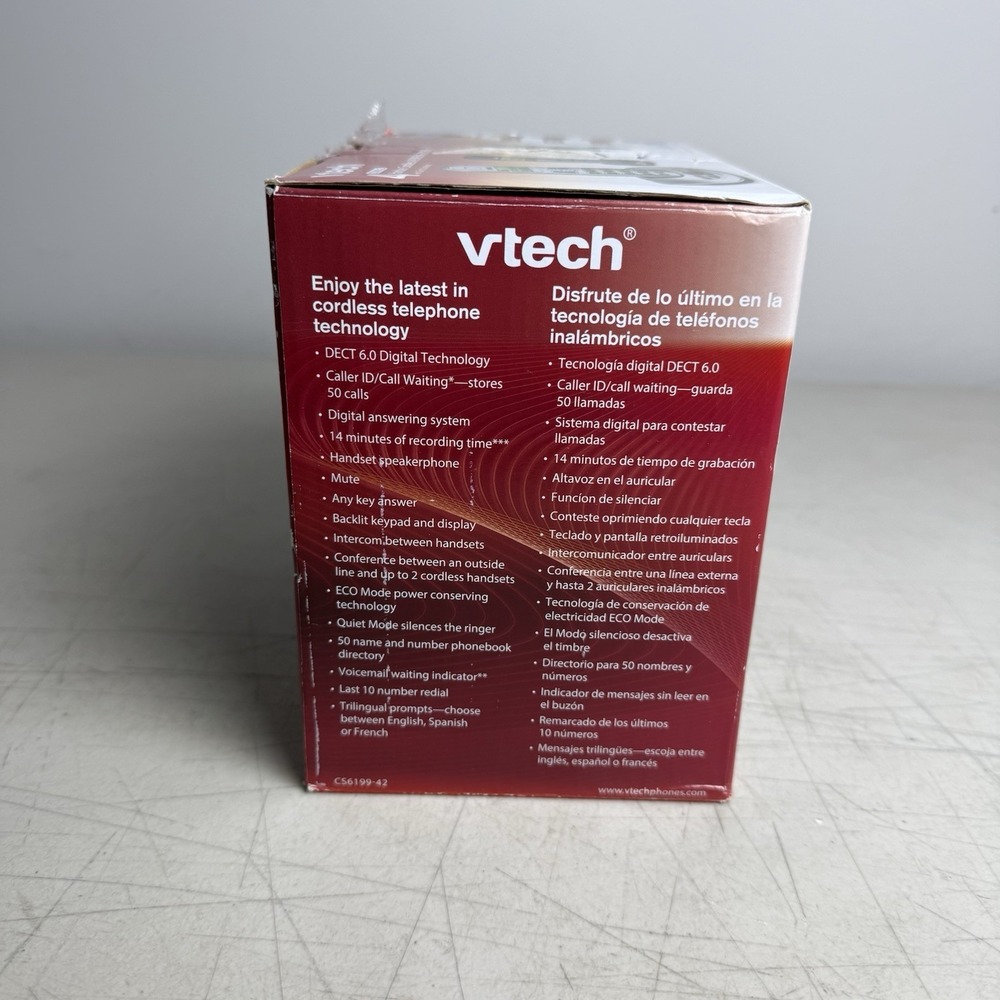 VTech Cs6199-42 4 Handset Cordless Answering System With Caller Id/call Waiting - Picture 2 of 5